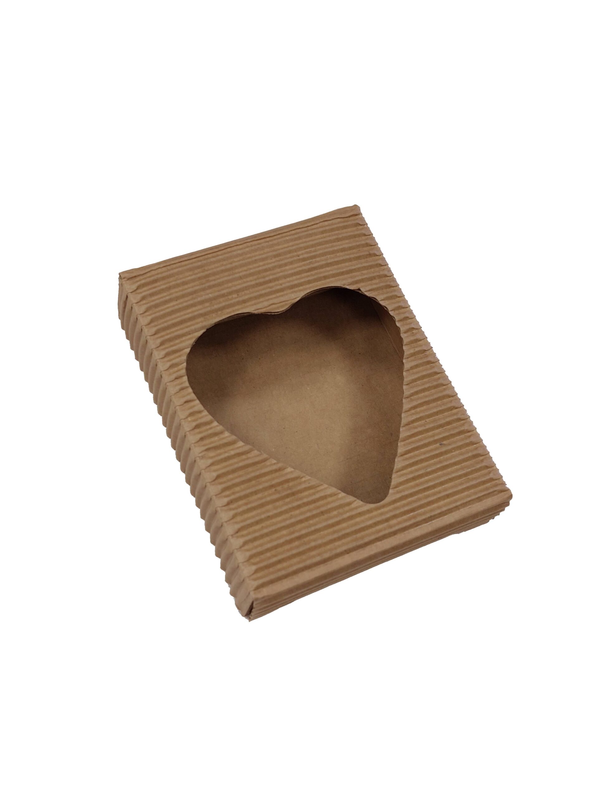 54457 Štancana kutija s prozorčićem, srce 90x70x20 mm, troslojna - Slika 1