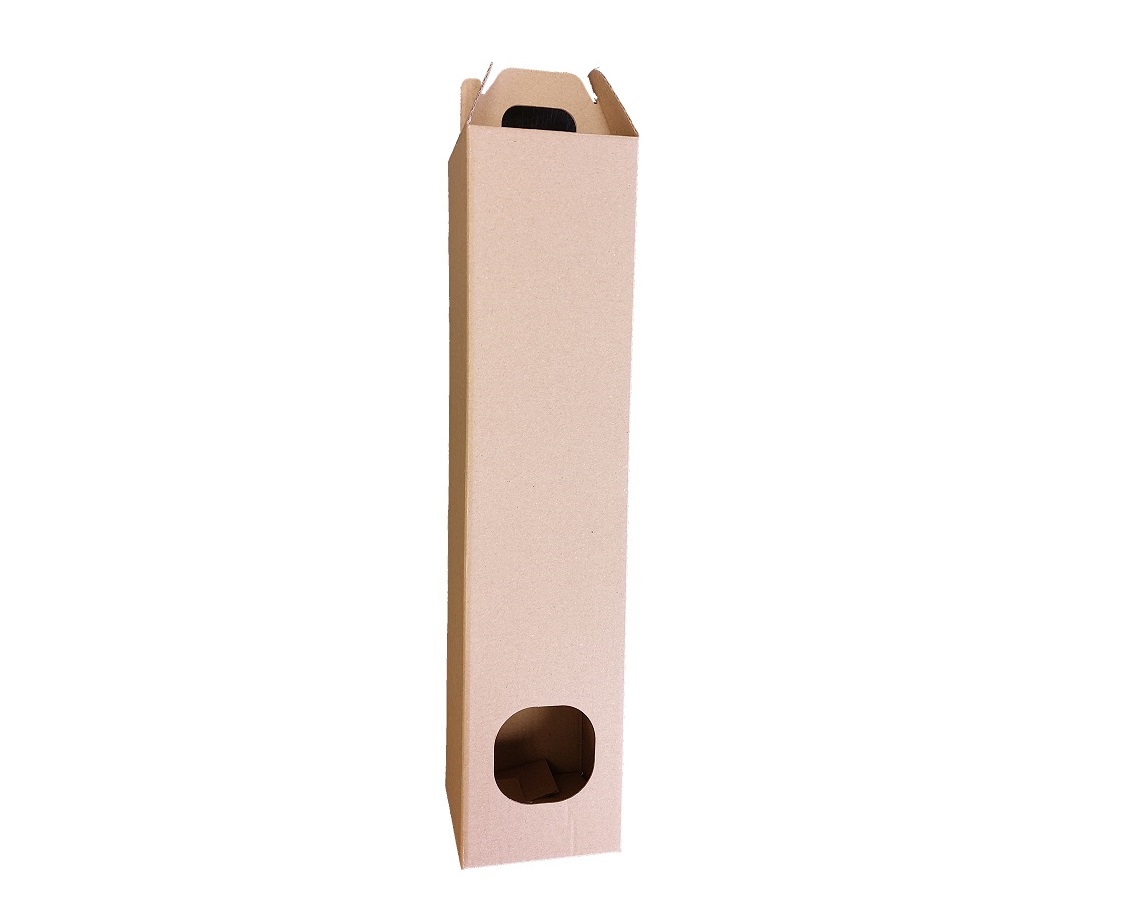 Štancana kutija za 1 bocu 80x80x350 mm, troslojna