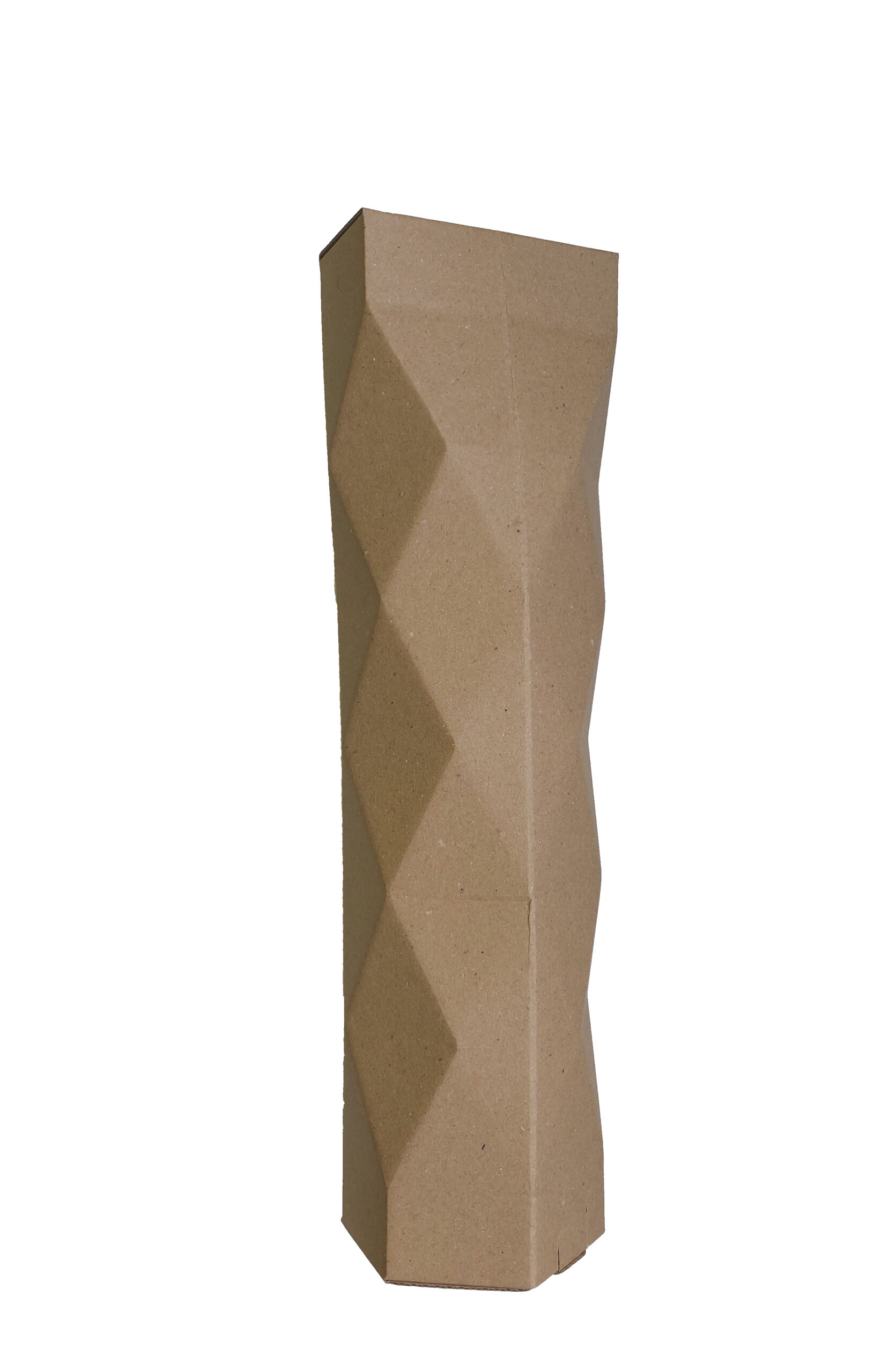Kutija za 1 bocu, EDGY-BOX, 84x84x362 mm, smeđa