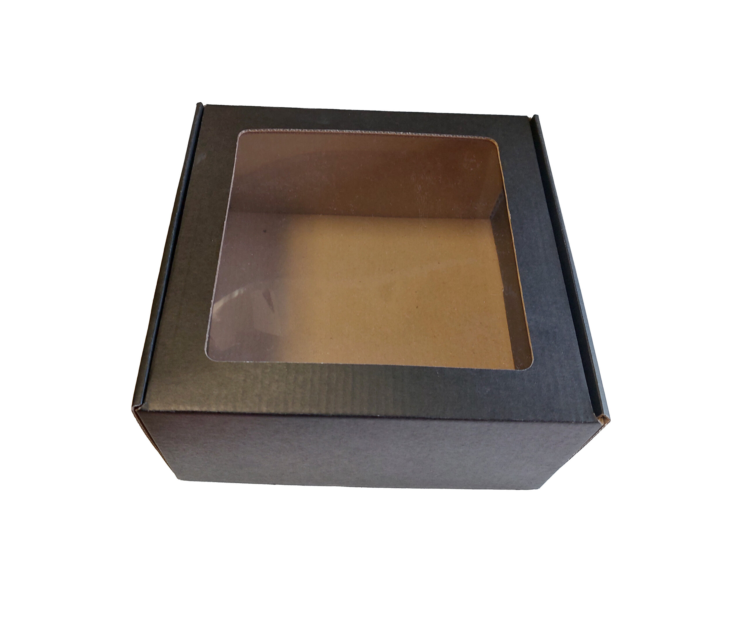 Štancana kutija s PVC prozorčićem, 185x185x90 mm, Crna